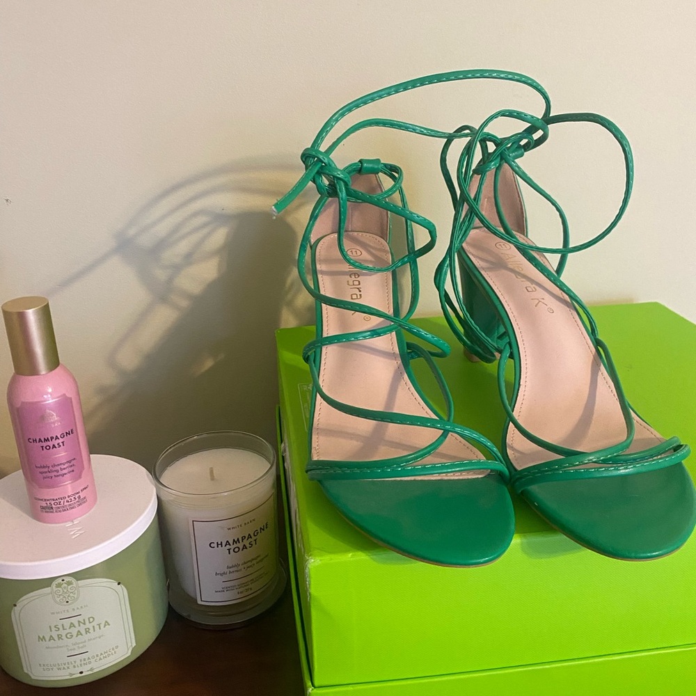 Green Strappy Sandals